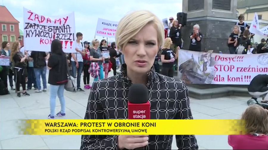 Super Stacja media na temat protestu w Warszawie